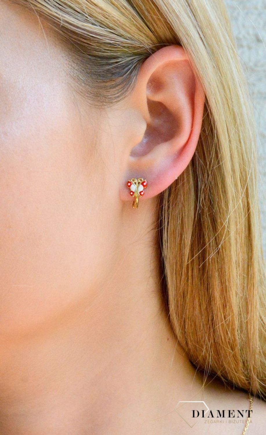 Złote kolczyki 333 motylki KL 3299 333.jpg